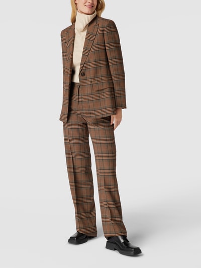 Max Mara Studio Blazer mit Glencheck-Muster Modell 'Fabian' Camel 1