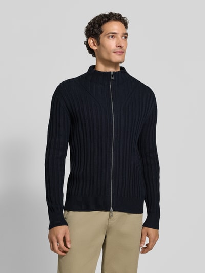 Armani Exchange Strickjacke mit Zweiwege Reißverschluss Dunkelblau 4