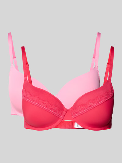 Produktfoto, BH mit verstellbaren Trägern im 2er-Pack Modell 'JANA' von DORINA, Material-Mix mit Stretch-Anteil, farblich sortiert.