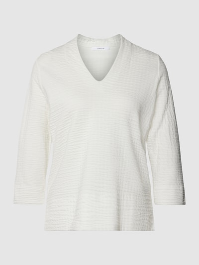 OPUS Sweatshirt mit elastischem Saum Modell 'Ganila' Offwhite 2