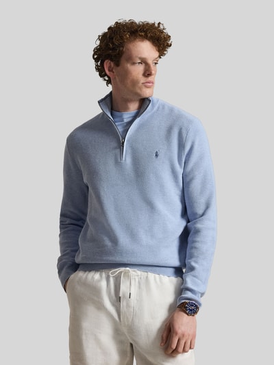 Polo Ralph Lauren Troyer o kroju regular fit z czystej bawełny Jasnoniebieski 4