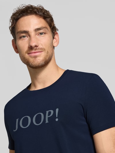 JOOP! Collection T-shirt met logoprint en ronde hals Marineblauw - 3