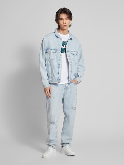 Tommy Jeans Jeans im Used-Look Modell 'ISAAC' Hellblau 1