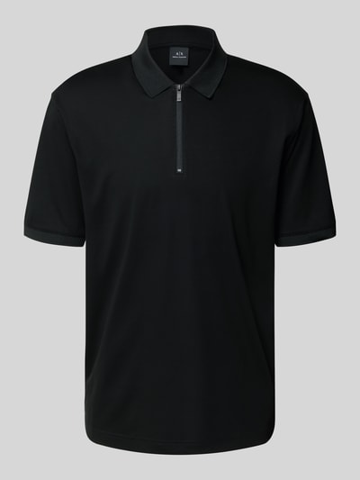 ARMANI EXCHANGE Poloshirt mit kurzem Reißverschluss Black 2