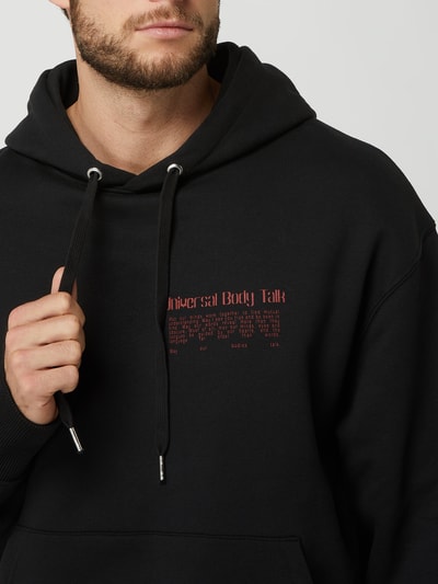 Vertere Hoodie aus Baumwollmischung Modell 'Universal Body Talk' Black 3