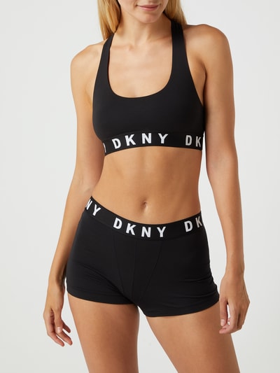 DKNY Majtki z paskiem z logo  Czarny 1