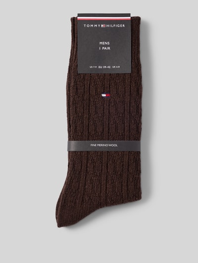 Tommy Hilfiger Socken aus Baumwoll-Mix Dunkelbraun 3