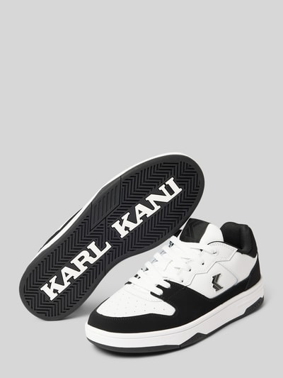 KARL KANI Ledersneaker mit Label-Details Weiss 4