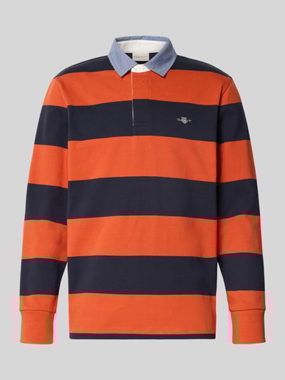Gant Sweatshirt mit Polokragen Orange 2