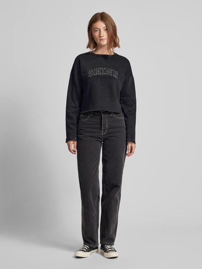 Only Cropped Sweatshirt Modell 'CALLIE' Black 1