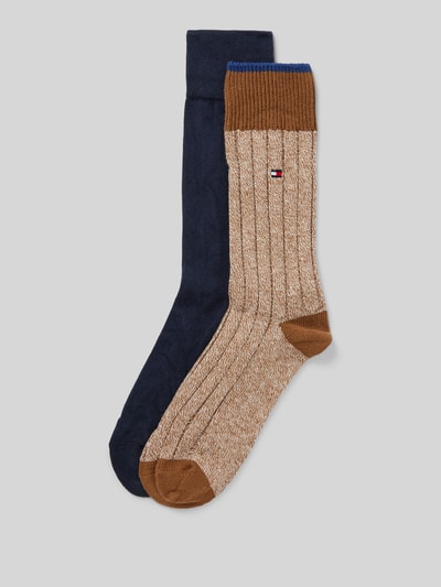 Tommy Hilfiger Socken mit Logo-Detail im 2er-Pack Camel 1