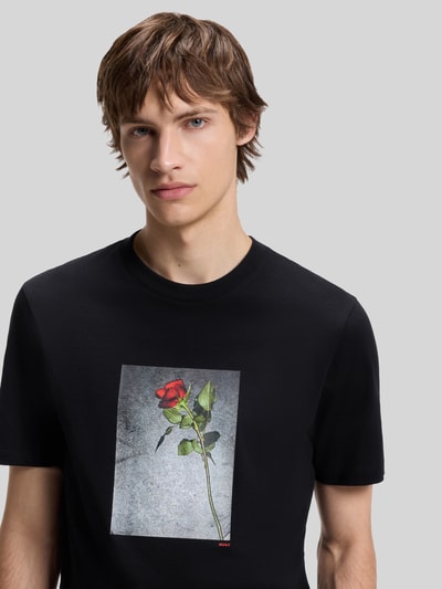 HUGO Regular Fit T-Shirt aus reiner Baumwolle Modell 'Durose' Black 3