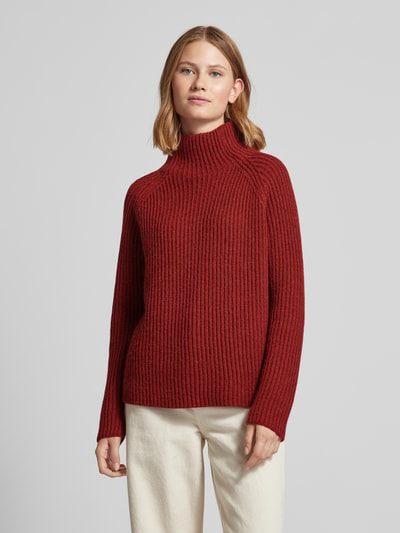 Drykorn Gebreide pullover met opstaande kraag, model 'ARWEN' Roestrood - 4