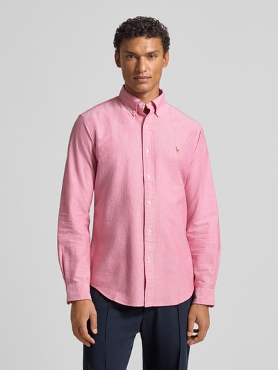 Polo Ralph Lauren Regular fit vrijetijdsoverhemd met logostitching, model 'Cub' Rosé - 4
