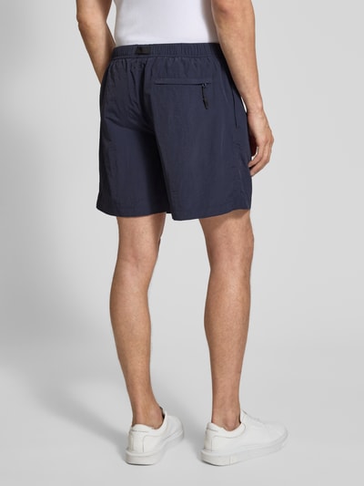 WOODBIRD Korte regular fit broek met riem, model 'Choi' Marineblauw - 5