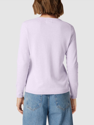 Christian Berg Woman Strickpullover mit V-Ausschnitt Flieder Melange 5