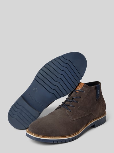 bugatti Veterschoenen van leer, model 'Caj' Donkergrijs - 3