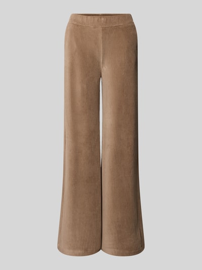 Smith and Soul Corduroy broek met steekzakken en elastische band Taupe - 2