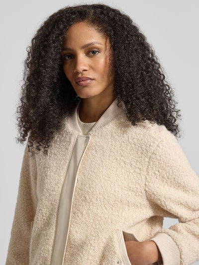 Milano Italy Kurtka z krytym zamkiem błyskawicznym Złamany biały 3