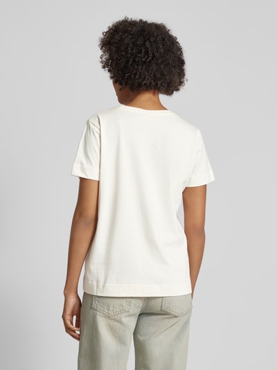 MOS MOSH T-shirt met pailletten en siersteentjes, model 'Nori' Zand - 5