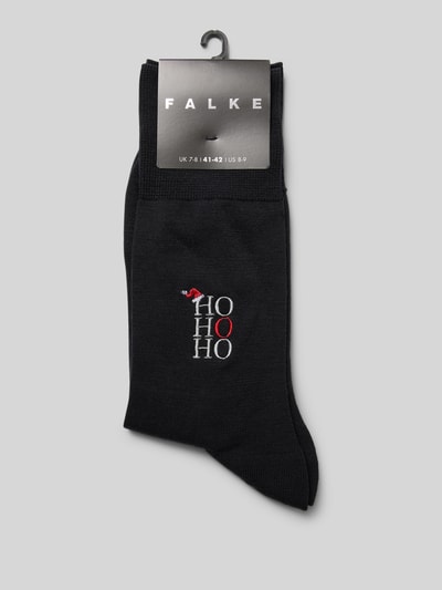 Falke Skarpety z wyhaftowanym napisem model ‘AIRPORT HO HO HO’ Czarny 3