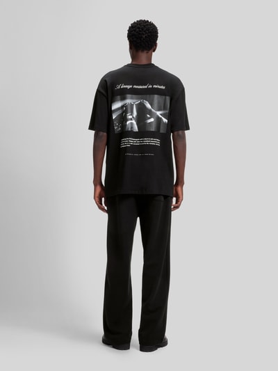 HUGO Oversized T-Shirt aus reiner Baumwolle Modell 'Devrolo' Black 5