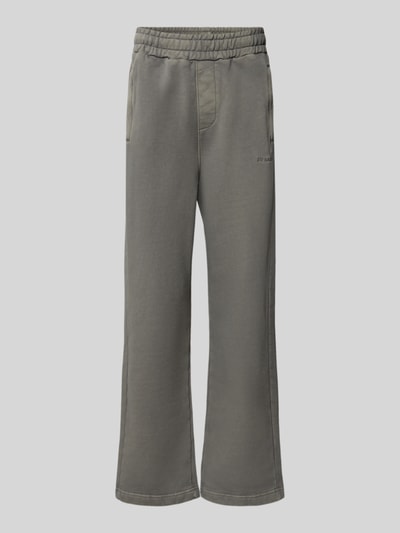 Produktfoto, Loose Fit Sweatpants aus Baumwoll-Mix mit Label-Detail von PEGADOR in Grau mit Eingrifftaschen und elastischem Bund, strukturierte Baumwoll-Oberfläche
