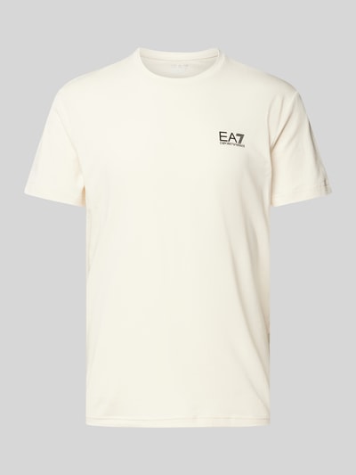 EA7 Emporio Armani T-shirt met labelprint Offwhite - 2