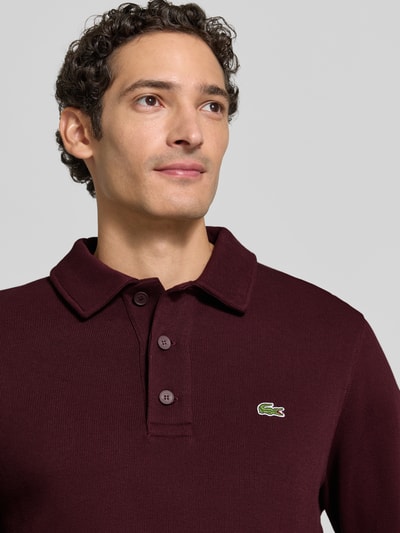 Lacoste Regular Fit Sweatshirt aus reiner Baumwolle Bordeaux 3