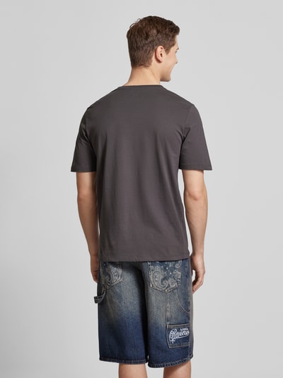 Jack & Jones T-shirt met labeldetail, model 'ORGANIC' Antraciet - 5