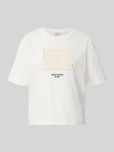 Productfoto, wit boxy fit t-shirt van zuiver katoen model 'SALA' van Weekend Max Mara, Dames t-shirt