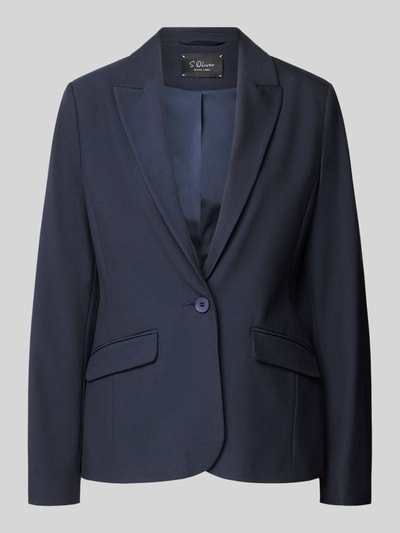 s.Oliver BLACK LABEL Marynarka w kroju regular fit z domieszką wiskozy Granatowy 2