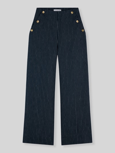 Tommy Hilfiger Wide Leg Hose aus Leinen-Mix Marine 2