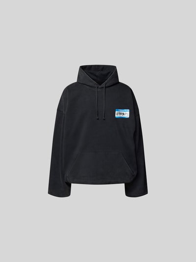 VETEMENTS Hoodie mit Label-Print Black 1