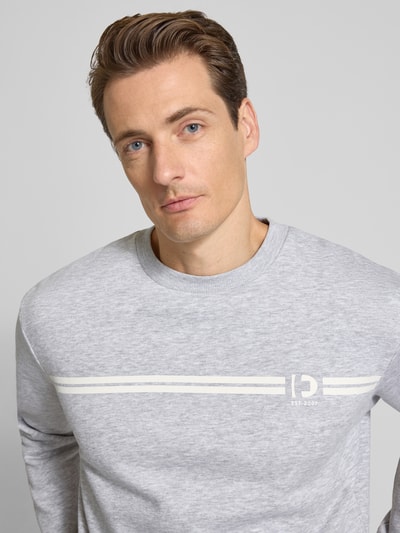 Tom Tailor Denim Regular Fit Sweatshirt aus Baumwoll-Mix Hellgrau Melange 3
