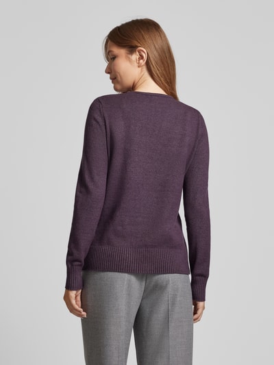 Christian Berg Woman Strickpullover mit gerippten Abschlüssen Lila Melange 8