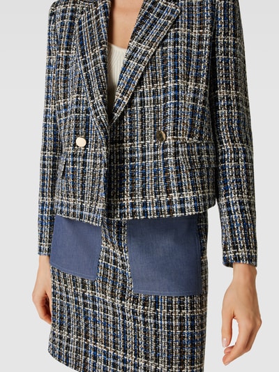 BOSS Black Women Blazer mit Allover-Muster Modell 'Jokasa' Blau 3