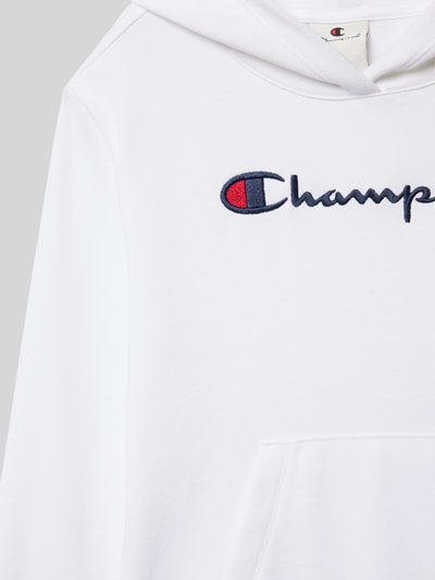 CHAMPION Hoodie mit Label-Stitching Weiss 2