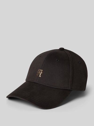 Produktfoto, Basecap aus reiner Baumwolle Modell 'ELEVATED CHIC' von Tommy Hilfiger in Schwarz mit Logo-Applikation, Twill-Struktur, unifarben