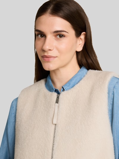 Tom Tailor Regular Fit Weste mit Reißverschluss Beige 3