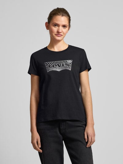 Levi's® T-shirt met labelprint Zwart - 4