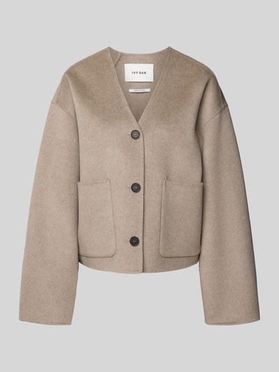 IVY OAK Relaxed Fit Jacke aus reiner Wolle Modell 'Jeneva' Beige 2