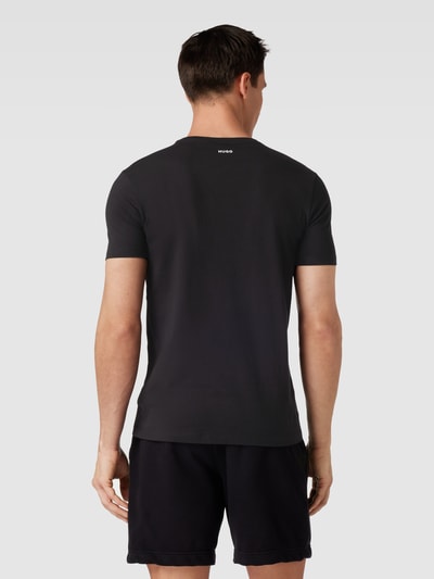 HUGO T-Shirt in unifarbenem Design Black 5