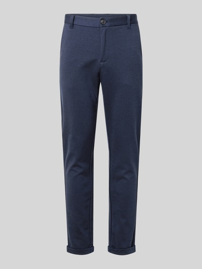 Lindbergh Cropped Stoffhose mit französischen Eingrifftaschen Dunkelblau 2