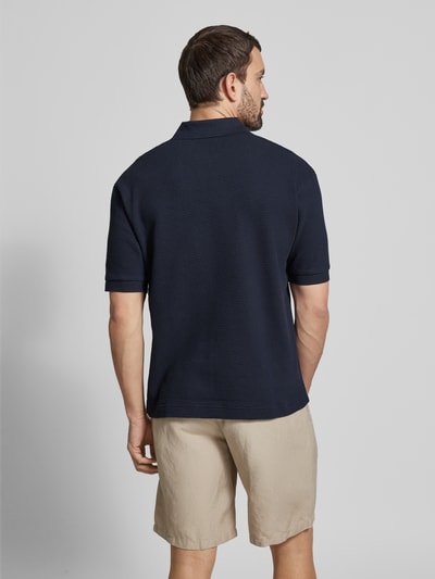 Drykorn Poloshirt mit V-Ausschnitt Dunkelblau 5