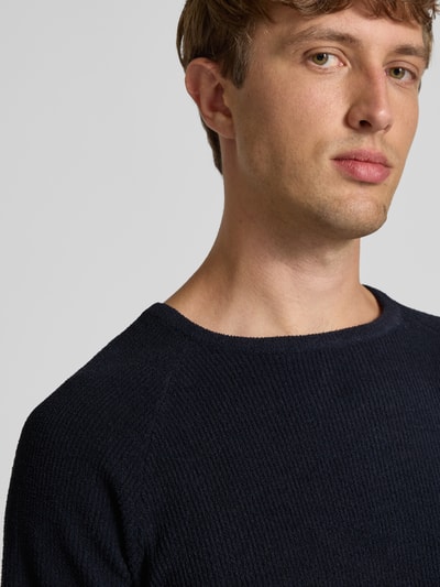 Blend Gebreide pullover met ronde hals, model 'DANTE' Zwart - 3