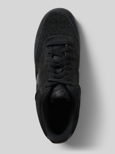 Produktfoto, Sneaker aus echtem Leder Modell 'COURT VISION LO SD PRM' von Nike, Herren Sneaker, schwarz, weiche Struktur, matte Oberfläche