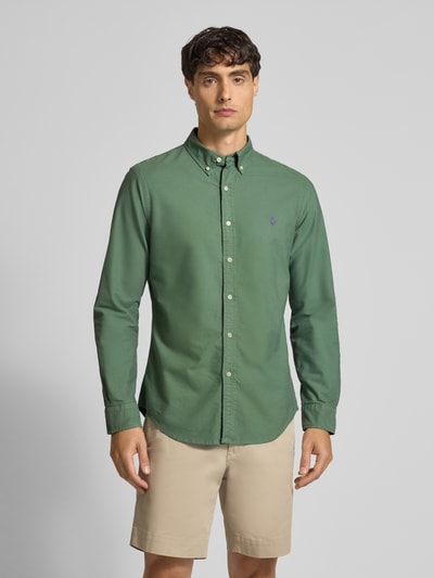 Polo Ralph Lauren Slim Fit Freizeithemd mit Button-Down-Kragen Dunkelgruen 4
