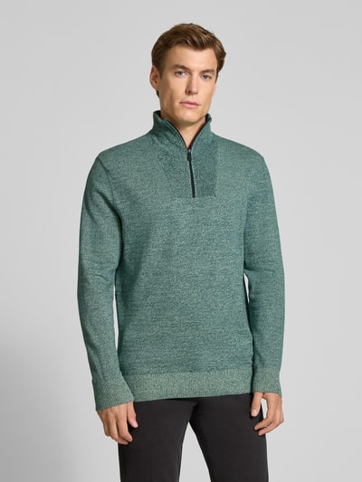 Tom Tailor Denim Regular fit schipperstrui van puur katoen Mintgroen gemêleerd - 4
