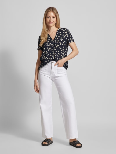 Esprit Bluse mit Allover-Muster Marine 1